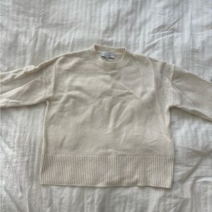 & Other Stories Cream Crew Neck Sweater
